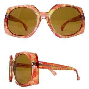 Late 60’s/Early 1970’s Thick Framed Orange Sunglasses, Deadstock, Made in France